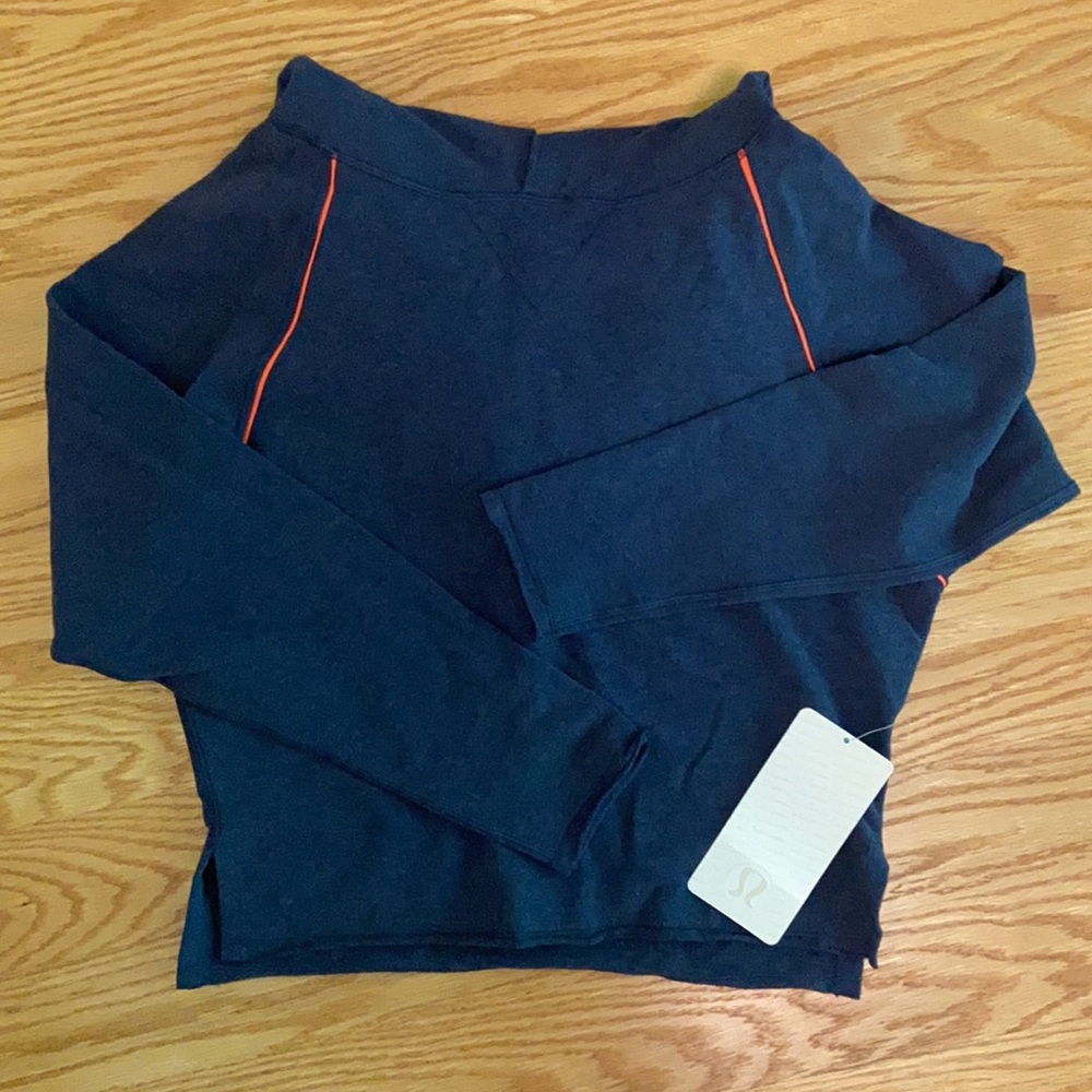 NWT Lululemon Navy Please Me Pullover Cropped Hoodie